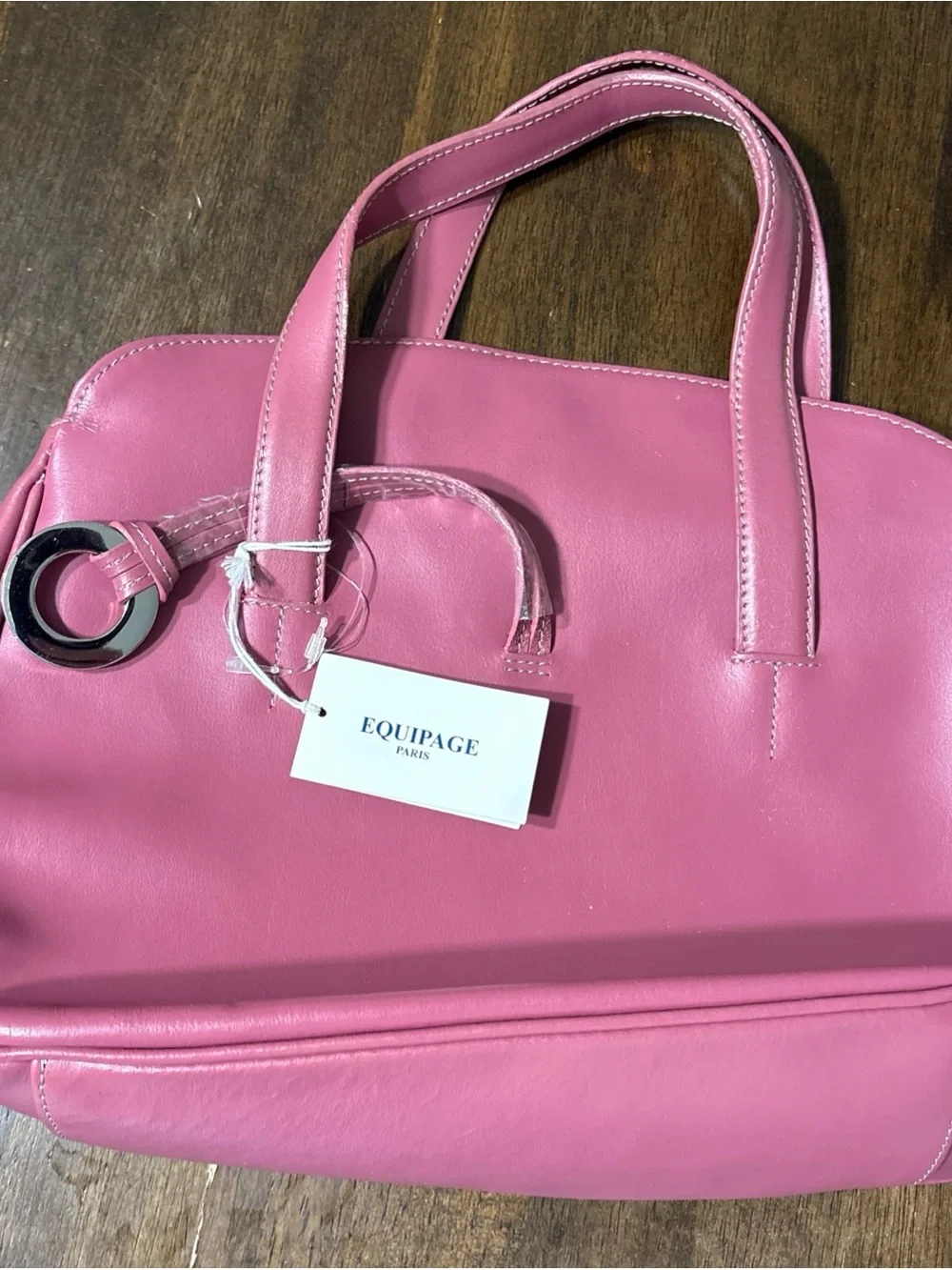 VOGLIA EQUIPAGE PARIS Genuine Leather Pink Handbag Purse NWT BA101 251 2005
